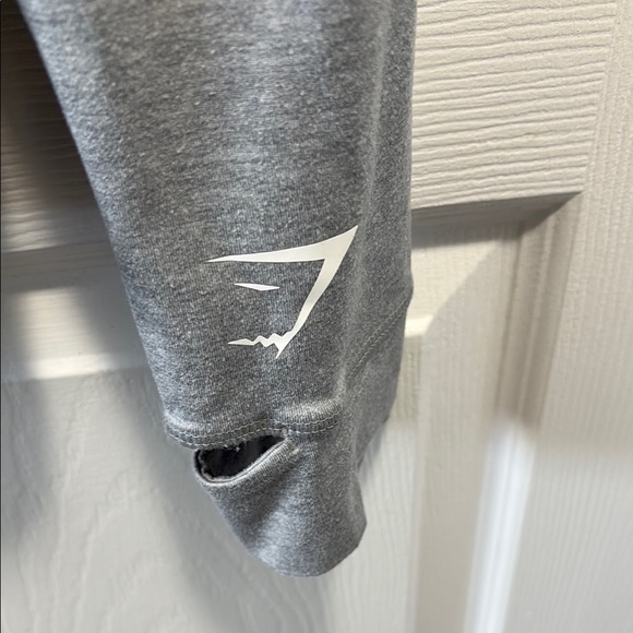 Gymshark Gray Zip Up Sweater with High Collar - Picture 2 of 7
